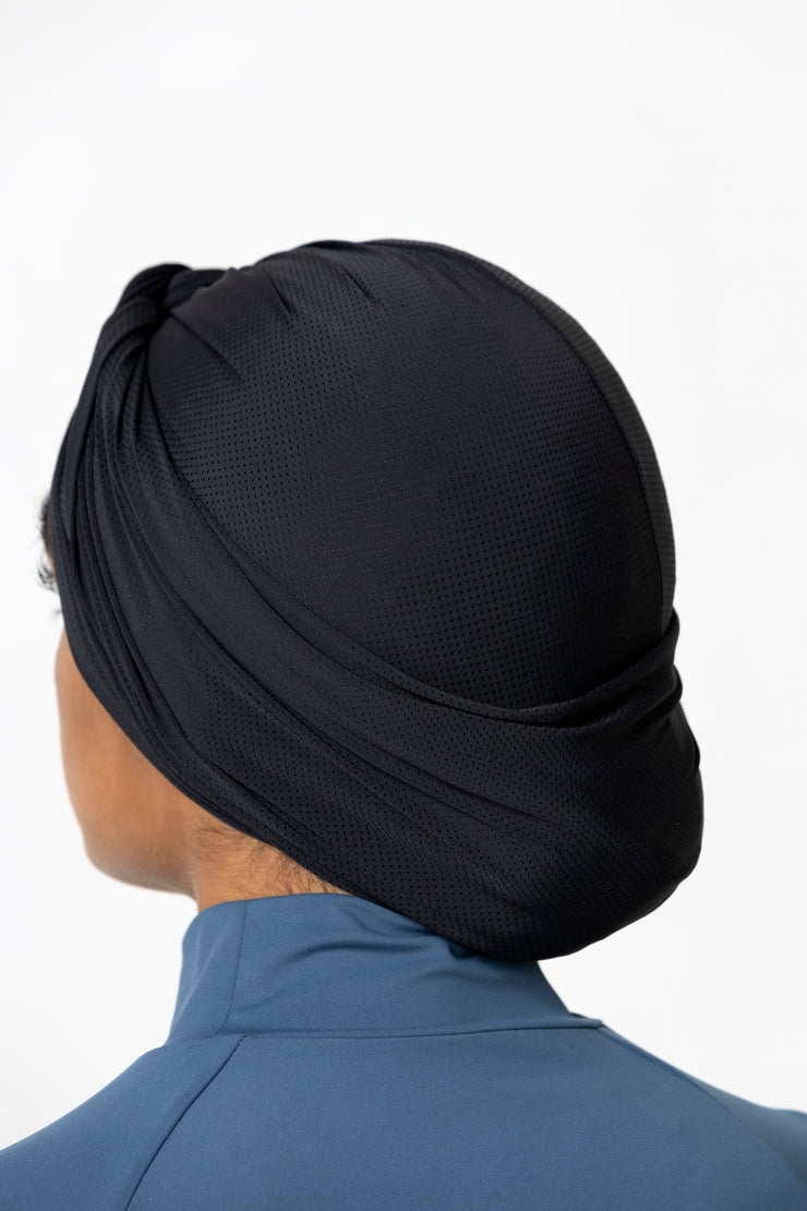 Black headgear for sports