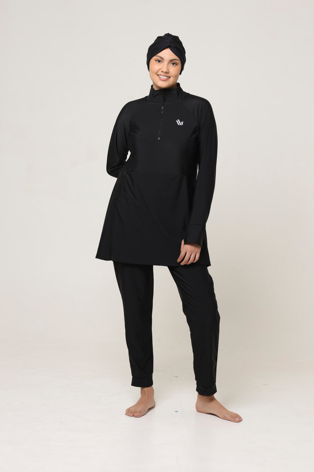 The Oceana Modest Swim Dress - Black - Final Sale - 2XL - Modest Swimwear