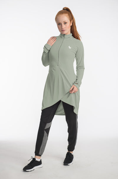 Long sportswear tunic #color_sage