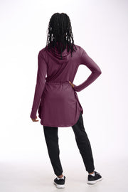 Modest long jacket #color_amaranth