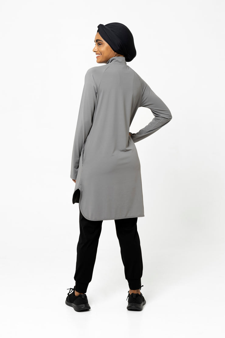 The Staple Modest Sports Dress - Charcoal - M - Modest Sports Top - Dignitii The Staple Modest Sports Dress - Charcoal - M - Modest Sports Top - Dignitii