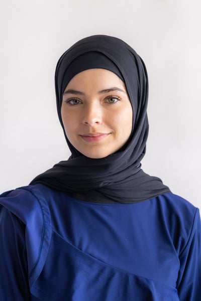 Swim shawl hijab black