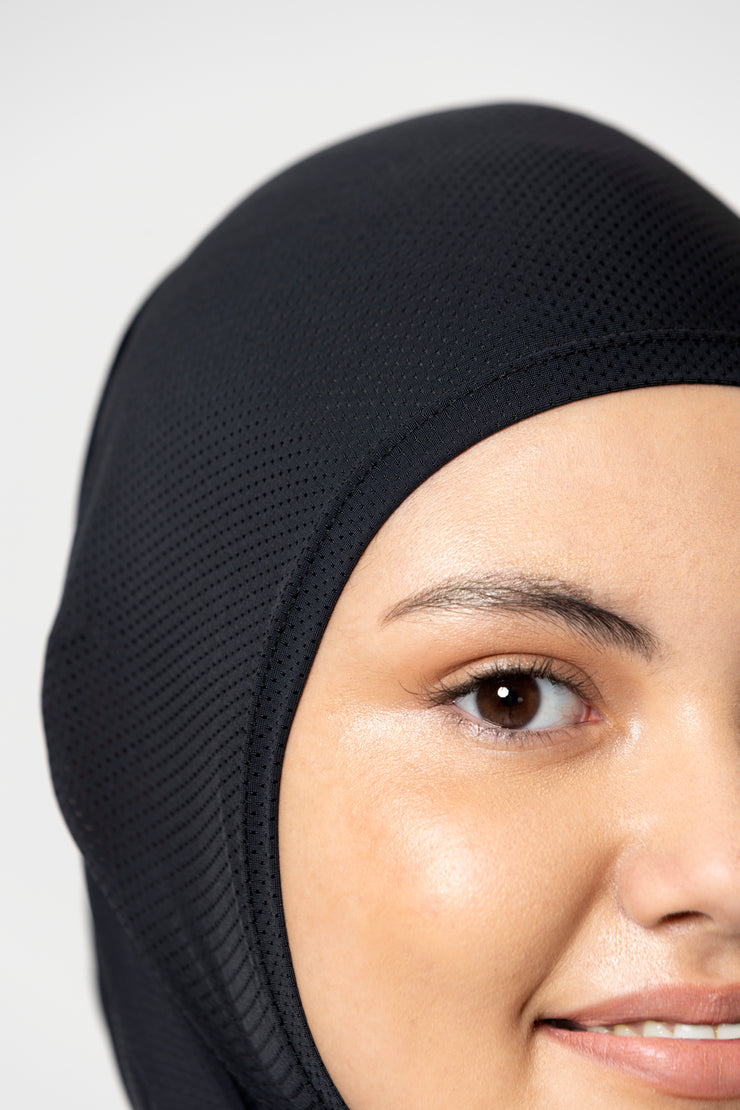 Sweat-wicking sports hijab for workouts