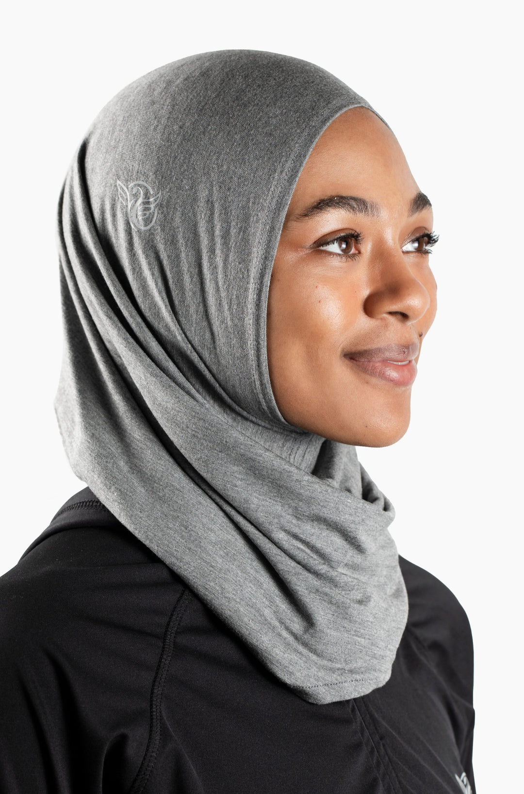 Sports Hijab for Active Hijabi Muslim Women Grey Breathable Bamboo Sport Hijab Dignitii Activewear