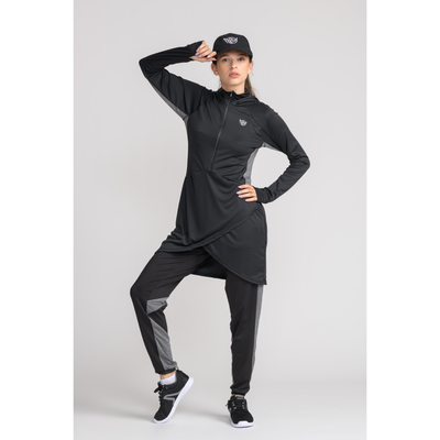 Modest activewear black top