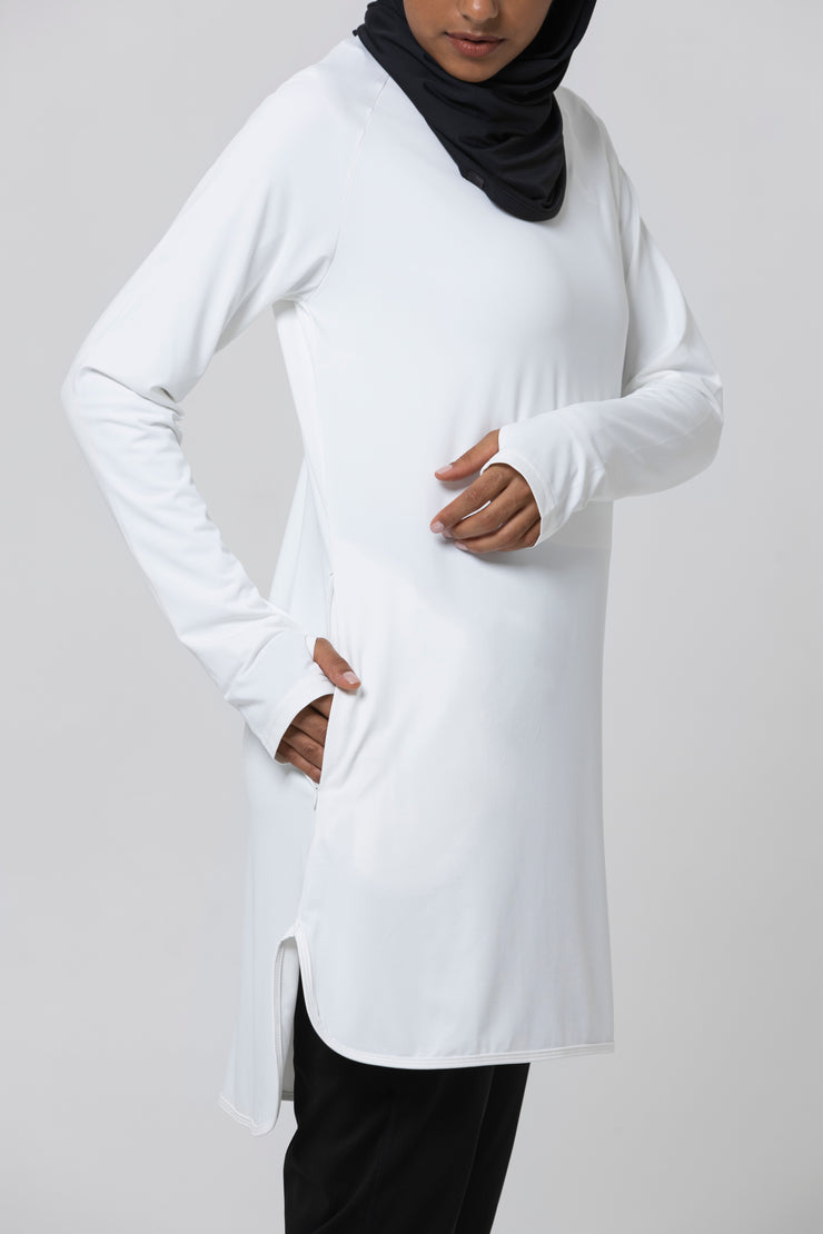 The Staple Modest Sports Dress- White