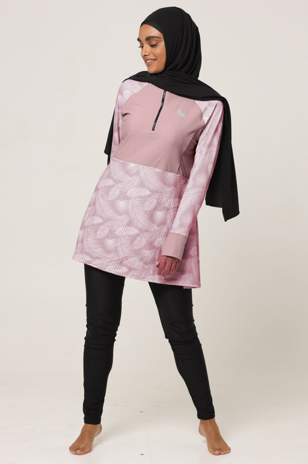 The Oceana Modest Swim Dress | Best Full Coverage Swimwear Burkini Pink Dignitii Activewear The Oceana Modest Swim Dress | Best Full Coverage Swimwear Burkini Pink Dignitii Activewear